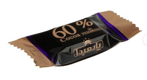 شکلات تلخ 60 درصد پذیرایی پارمیدا، تک 6 گرمی